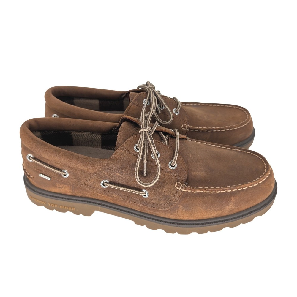 Sperry Top-Sider Original Waterproof Lug 3-Eye Boat Shoes Mens 13M Coastal Prep